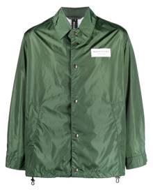 Mackintosh logo-patch long-sleeve shirt jacket - Green