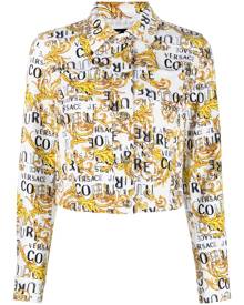Versace Jeans Couture logo-print cropped jacket - White