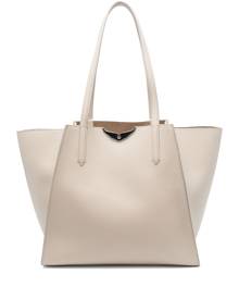 Zadig&Voltaire logo-plaque leather tote bag - White