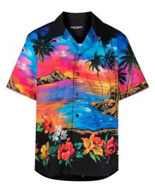 Dolce & Gabbana all-over graphic-print shirt - Black