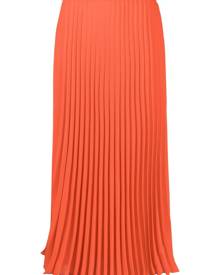 RED Valentino high-waisted pleated midi skirt - Orange