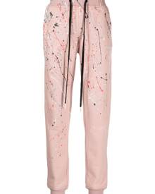Haculla paint-splatter track pants - Pink