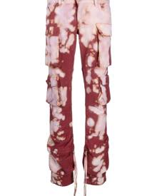 The Attico Essie tie-dye cargo trousers - Pink