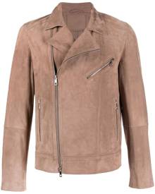 Desa 1972 suede biker jacket - Neutrals