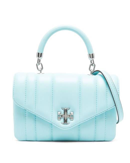 Tory Burch Blue Gemini Link Coated Canvas Small Tote Bag at FORZIERI