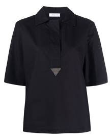 Fabiana Filippi triangle-appliqué short-sleeve shirt - Black