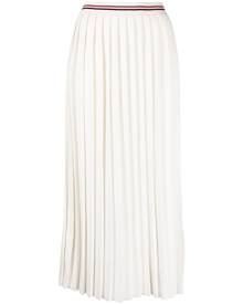 Thom Browne pleated midi skirt - White