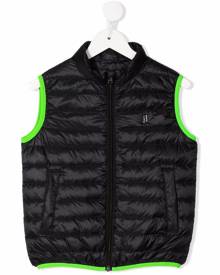 Herno Kids padded contrasting-trim gilet - Black