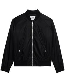 AMI Paris logo-embroidered bomber jacket - Black