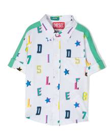 Diesel Kids all-over logo-print shirt - White