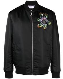 Philipp Plein teddy bear-print bomber jacket - Black