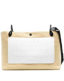 Maison Margiela embossed logo-patch tote bag - Neutrals