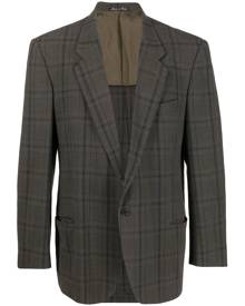 Giorgio Armani Pre-Owned 1980s plaid-check single-breasted jacket - Green