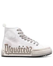 Dsquared2 logo-print platform sneakers - Neutrals