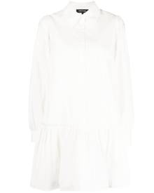 tout a coup ruffled shirt dress - White