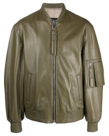 Manokhi Savona leather bomber jacket - Green