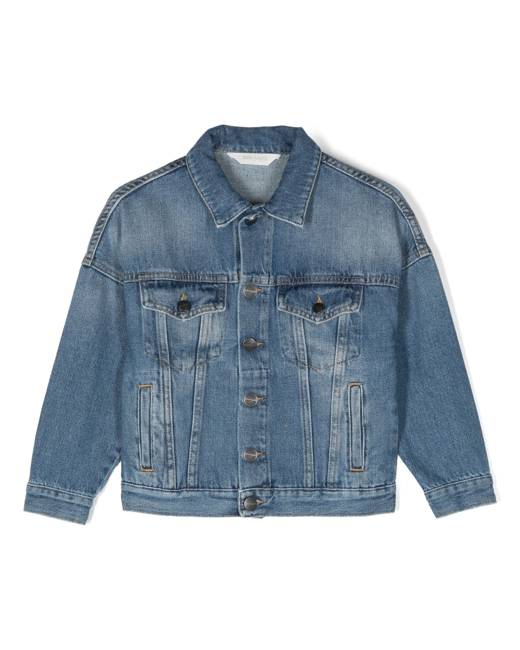 Palm Angels Washed Denim Trucker Jacket 'Grey' – Tenisshop.la