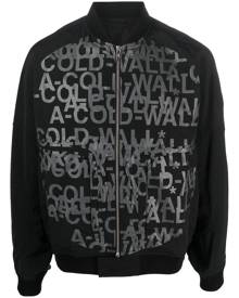 A-COLD-WALL* logo-print bomber jacket - Black