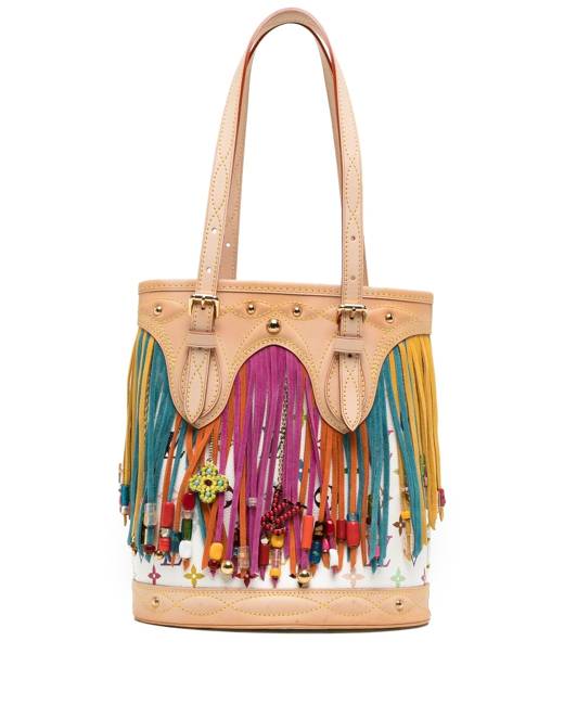 Louis Vuitton Bucket Handbag Brown Cloth ref.496948 - Joli Closet