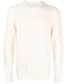 PT Torino distressed ribbed-knit jumper - White