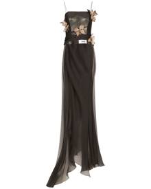 Dolce & Gabbana KIM DOLCE&GABBANA butterfly-print chiffon maxi dress - Grey Dolce & Gabbana KIM DOLCE&GABBANA butterfly-print chiffon maxi dress - Grey