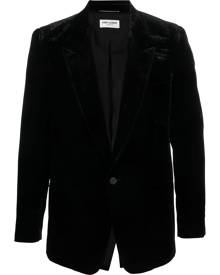 Saint Laurent single-breasted velvet blazer - Black