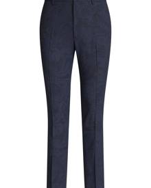 ETRO patterned-jacquard straight-leg trousers - Blue