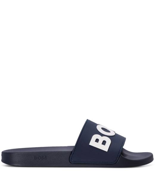 Hugo boss sliders discount white