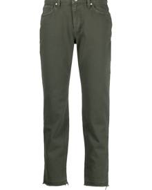 P.A.R.O.S.H. frayed-hem straight-leg jeans - Green