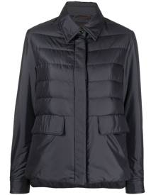 Moorer padded down shirt jacket - Blue