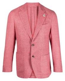 Lardini single-breasted tweed blazer - Pink