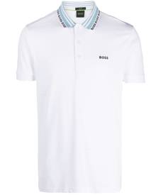 BOSS logo-print polo shirt - White