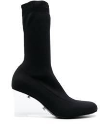 Alexander McQueen Shard 115mm wedge boots - Black