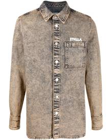 Stella McCartney logo-print denim shirt - Blue