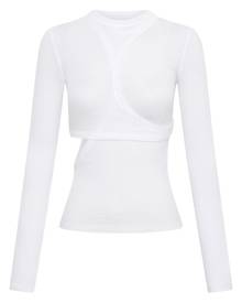 Dion Lee Modular layered long-sleeve top - White