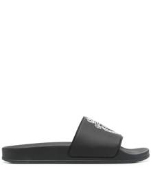 Billionaire logo-print slides - Black