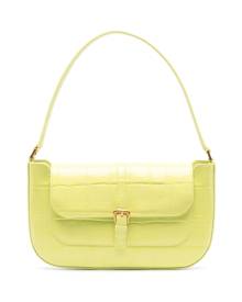 BY FAR Miranda crocodile-embossed shoulder bag - Green
