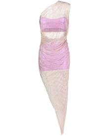 Giuseppe Di Morabito one-shoulder mesh dress - Neutrals