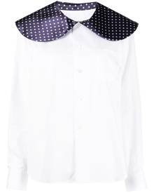 Comme Des Garçons Girl polka-dot print long-sleeved shirt - White