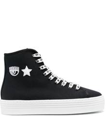 Chiara Ferragni Eyelike-motif lace-up sneakers - Black