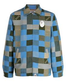 A BATHING APE® check-pattern shirt jacket - Multicolour