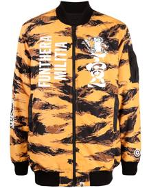 A BATHING APE® Tiger camouflage-print bomber jacket - Orange