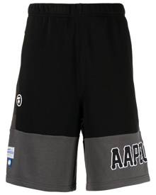 AAPE BY *A BATHING APE® logo-print camouflage-print track shorts - Grey