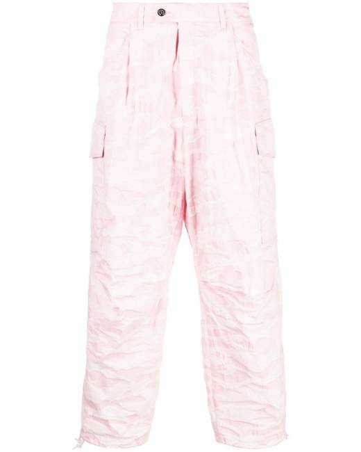 ASOS DESIGN parachute cargo pants in pink