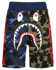 BAPE BLACK *A BATHING APE® cartoon-print panelled track shorts - Multicolour