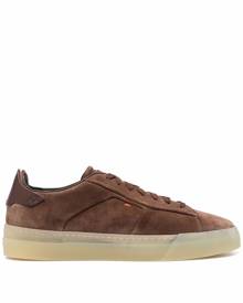 Santoni panelled low-top sneakers - Brown