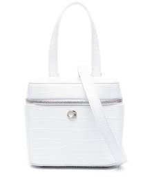 Coperni crocodile-embossed mini bag - White