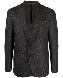 Tagliatore single-breasted tweed blazer - Black