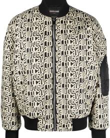 Roberto Cavalli logo-print bomber jacket - Black