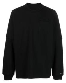 sacai logo-print layered jumper - Black